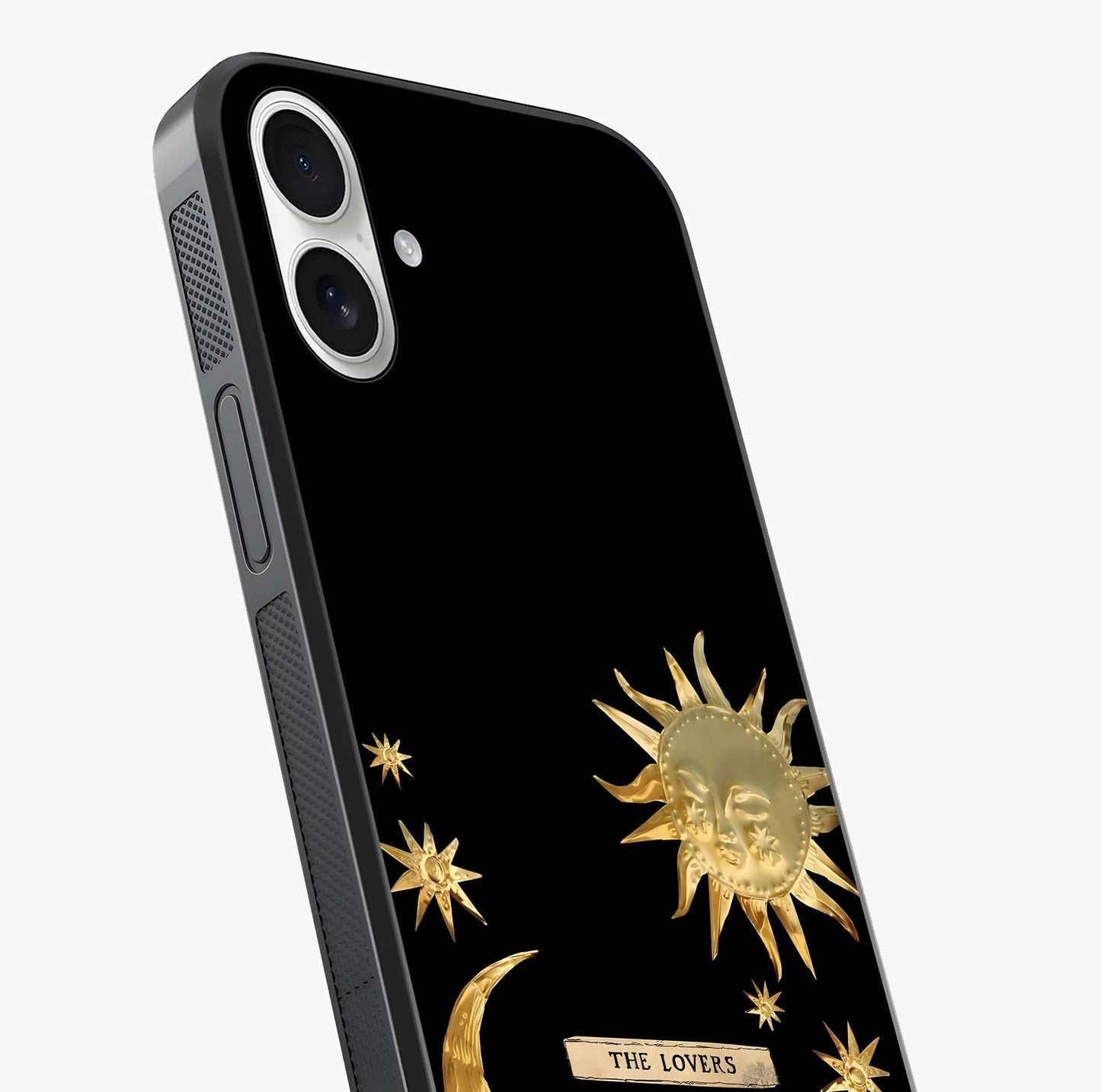 Gold Sun Blush Glass Case captured at a warm angle highlighting gloss, texture and premium glass finish.