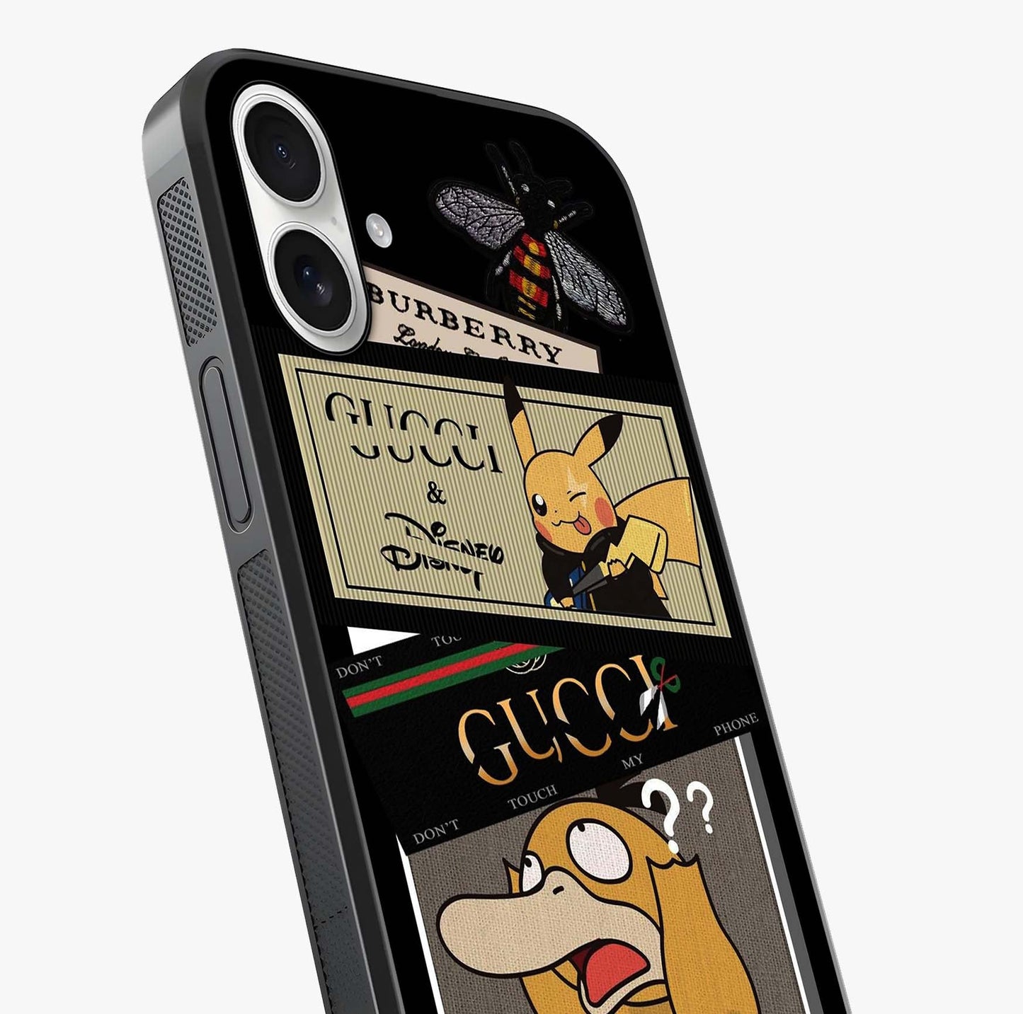 Gucci Play Mashup Glass Case captured at a warm angle highlighting gloss, texture and premium glass finish.