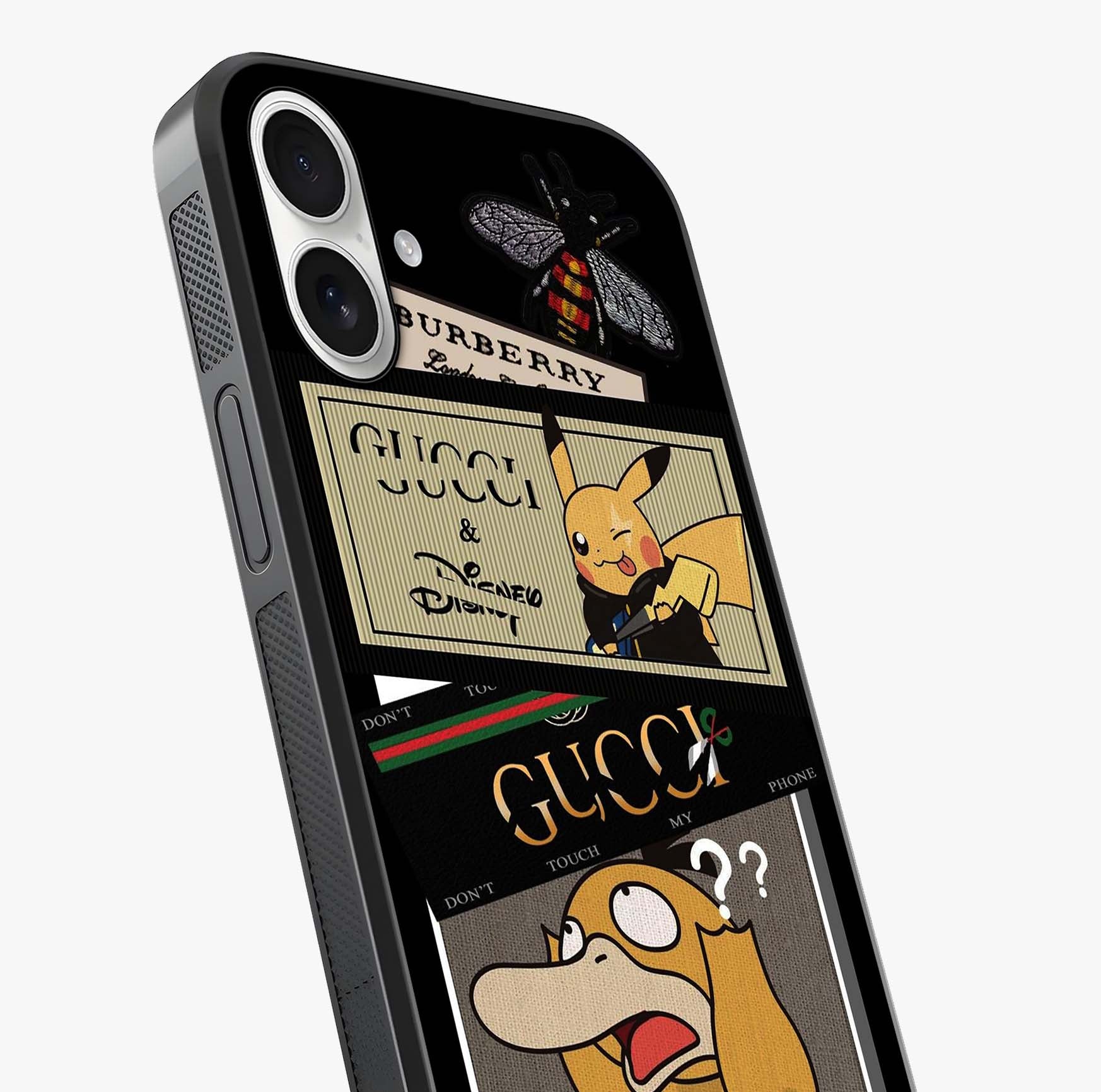 Gucci Play Mashup Glass Case captured at a warm angle highlighting gloss, texture and premium glass finish.