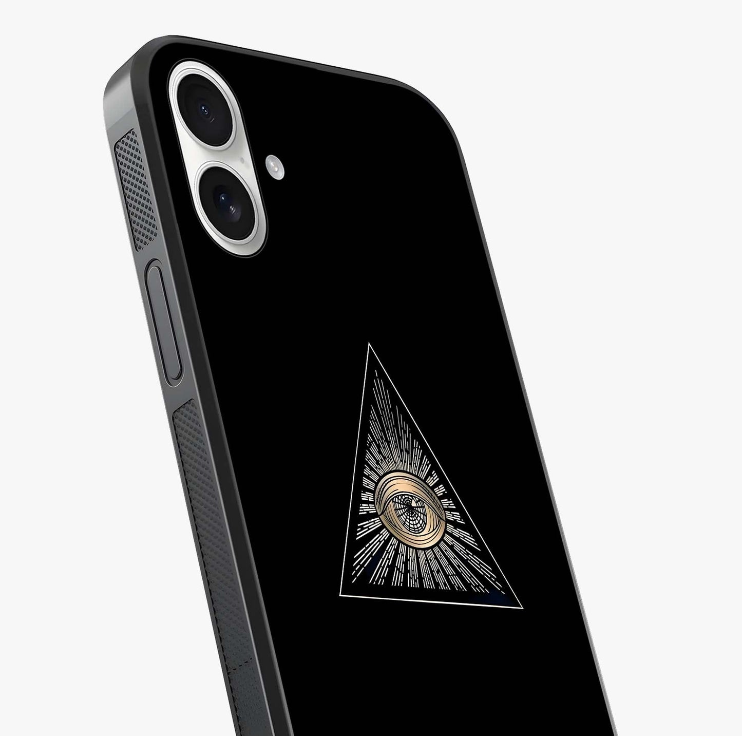 Illuminati Evil Glass Case captured at a warm angle highlighting gloss, texture and premium glass finish.