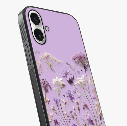 Lavender Blossom Dream Glass Case captured at a warm angle highlighting gloss, texture and premium glass finish.