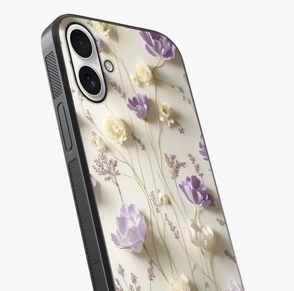 Lilac Breeze Harmony Glass Case captured at a warm angle highlighting gloss, texture and premium glass finish.