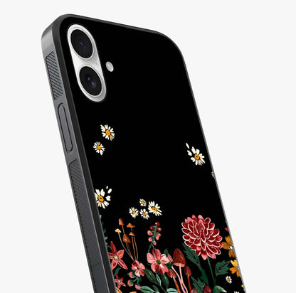 Midnight Bloom Pattern Glass Case captured at a warm angle highlighting gloss, texture and premium glass finish.