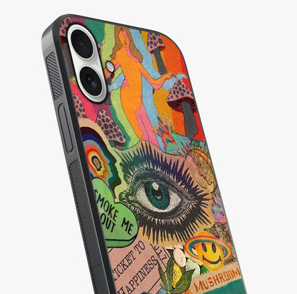 Mystic Eye Wonderland Glass Case captured at a warm angle highlighting gloss, texture and premium glass finish.