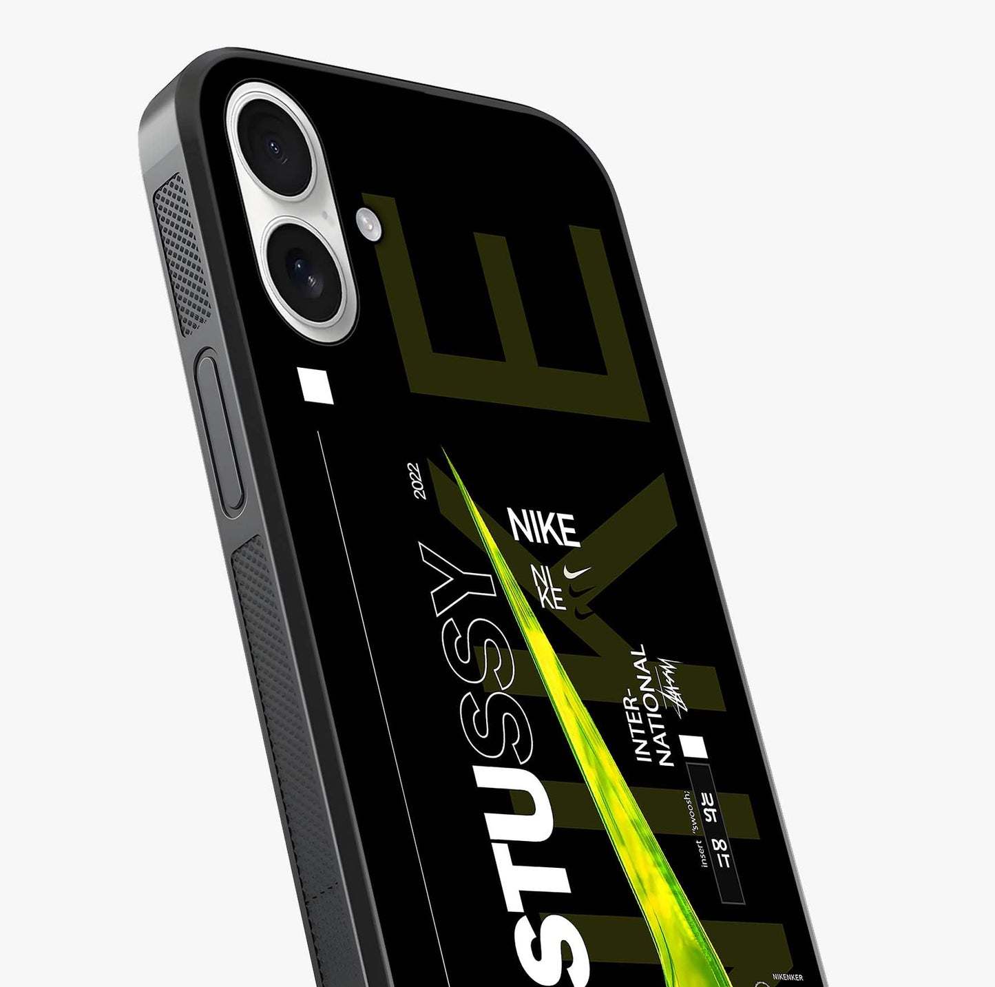 Neon Street Edition Glass Case captured at a warm angle highlighting gloss, texture and premium glass finish.