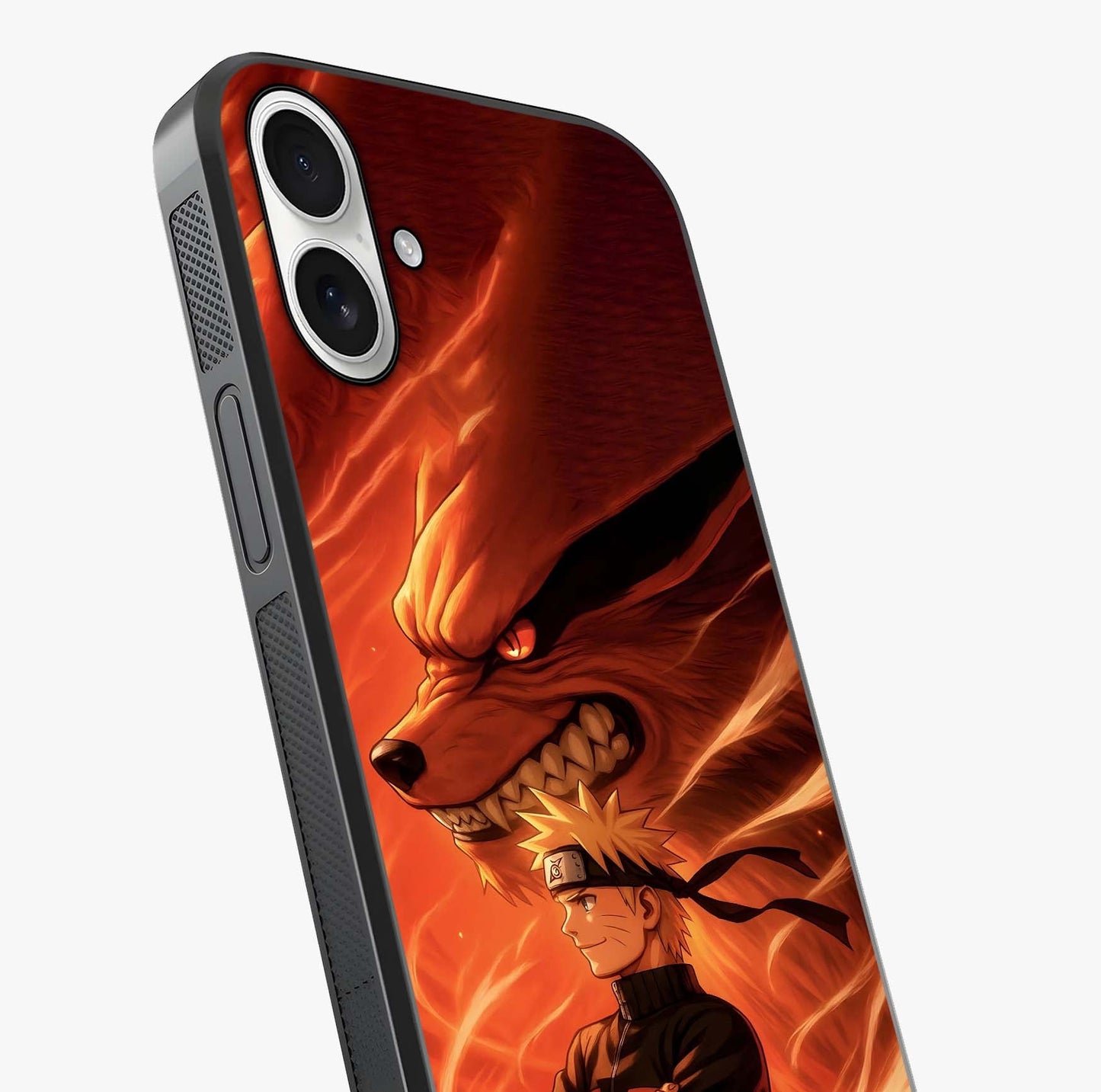Nine Tails Legacy Glass Case captured at a warm angle highlighting gloss, texture and premium glass finish.