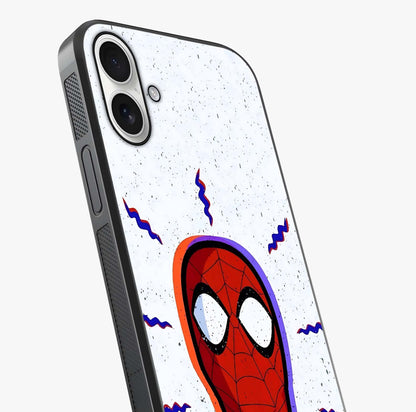 Omg Spiderman Glass Case captured at a warm angle highlighting gloss, texture and premium glass finish.