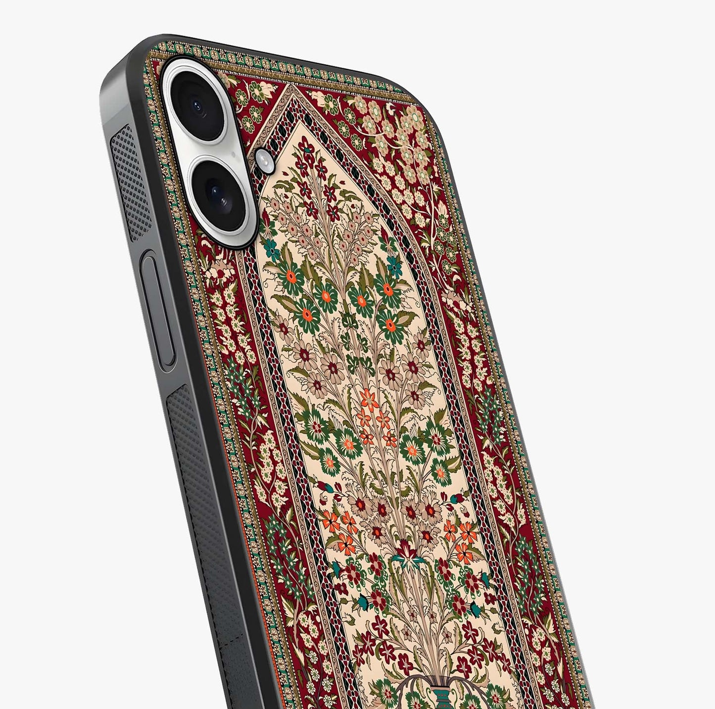 Persian Inspired Glass Case captured at a warm angle highlighting gloss, texture and premium glass finish.