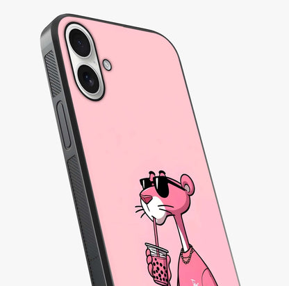 Pink Panther Glass Case captured at a warm angle highlighting gloss, texture and premium glass finish.