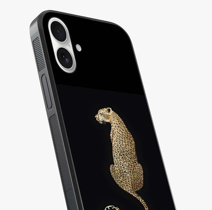 Regal Leopard Glass Case captured at a warm angle highlighting gloss, texture and premium glass finish.
