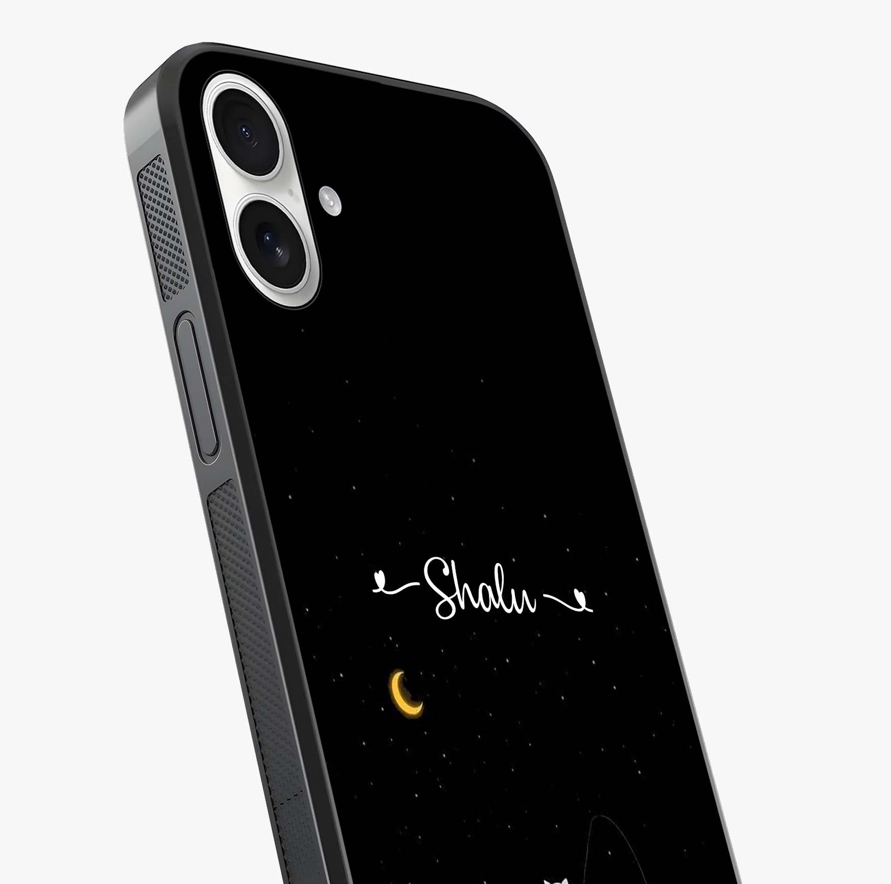 Silent Night Row Glass Case captured at a warm angle highlighting gloss, texture and premium glass finish.