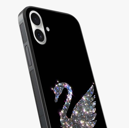 Starlit Swan Grace Glass Case captured at a warm angle highlighting gloss, texture and premium glass finish.