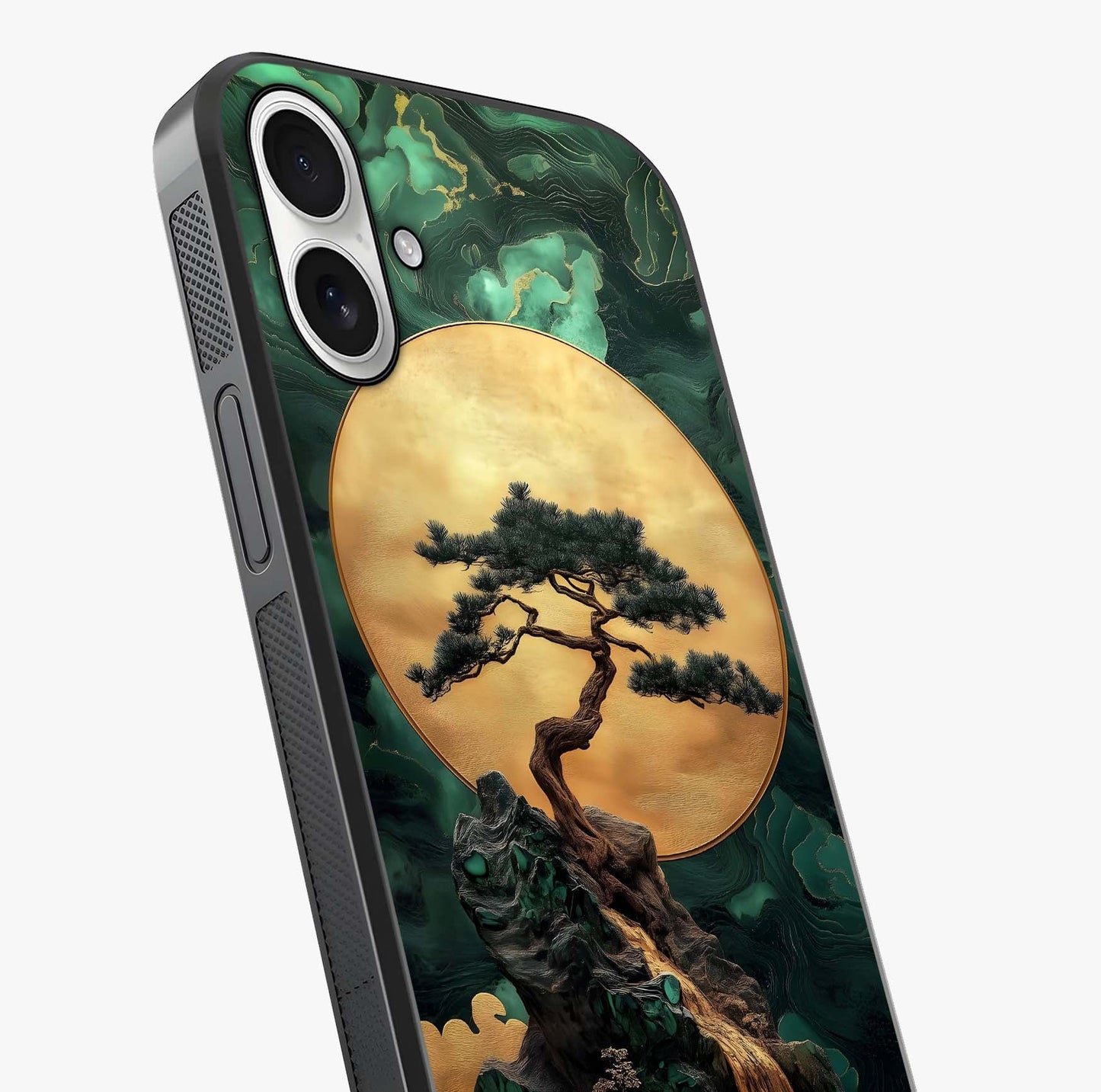 Zen Moon Rise Glass Case captured at a warm angle highlighting gloss, texture and premium glass finish.
