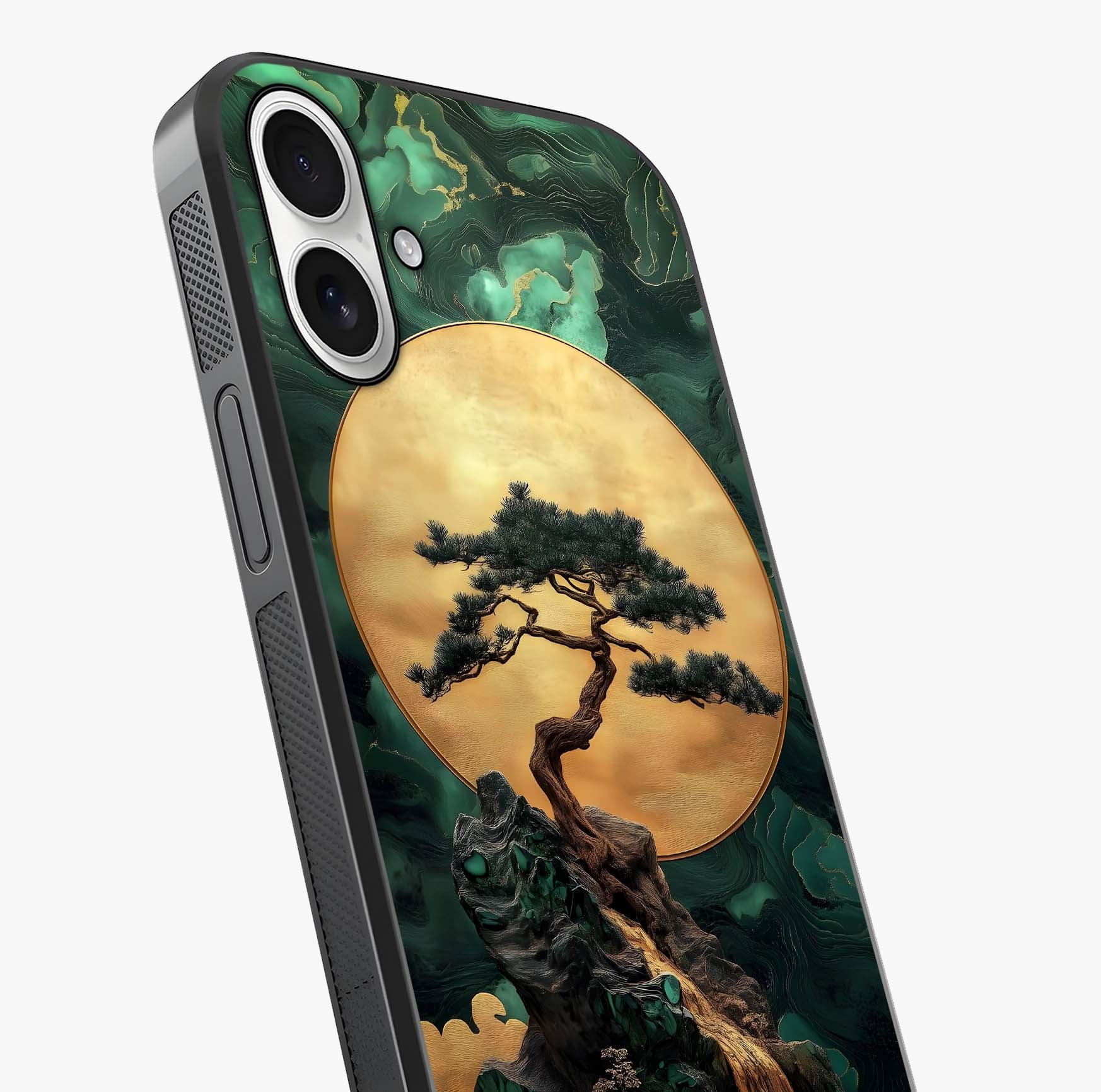 Zen Moon Rise Glass Case captured at a warm angle highlighting gloss, texture and premium glass finish.