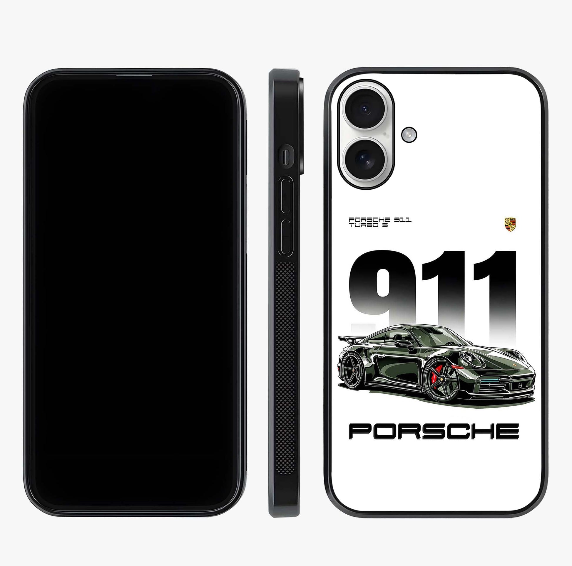 911 Turbo Dominance Glass Case displayed upright for full design visibility and premium finish.