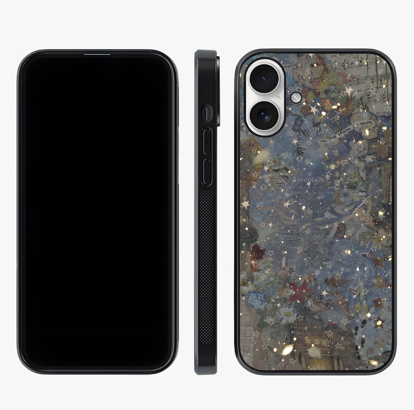 Aesthetic Astrolophia Glass Case displayed upright for full design visibility and premium finish.