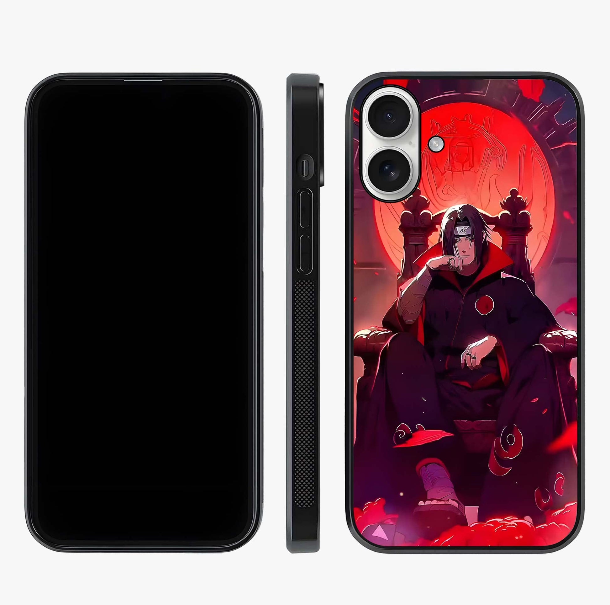 Blood Moon Sovereign Glass Case displayed upright for full design visibility and premium finish.