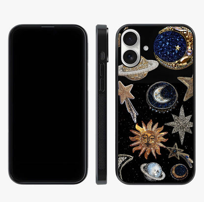 Celestial Gem Constellations Glass Case displayed upright for full design visibility and premium finish.