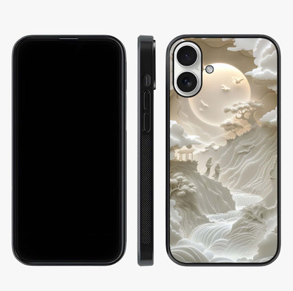 Celestial Origami Glass Case displayed upright for full design visibility and premium finish.