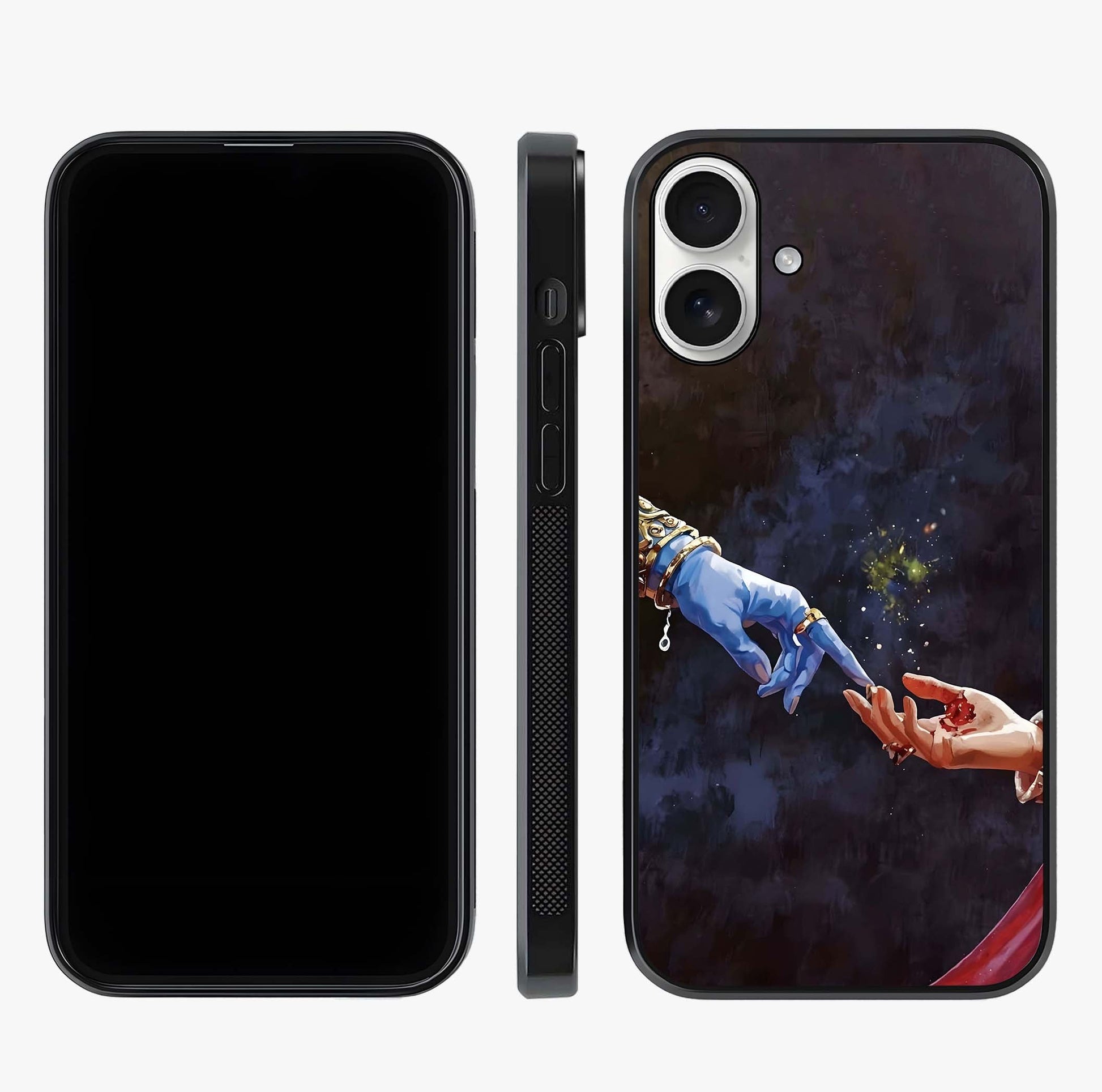 Divine Winged Grace Glass Case displayed upright for full design visibility and premium finish.