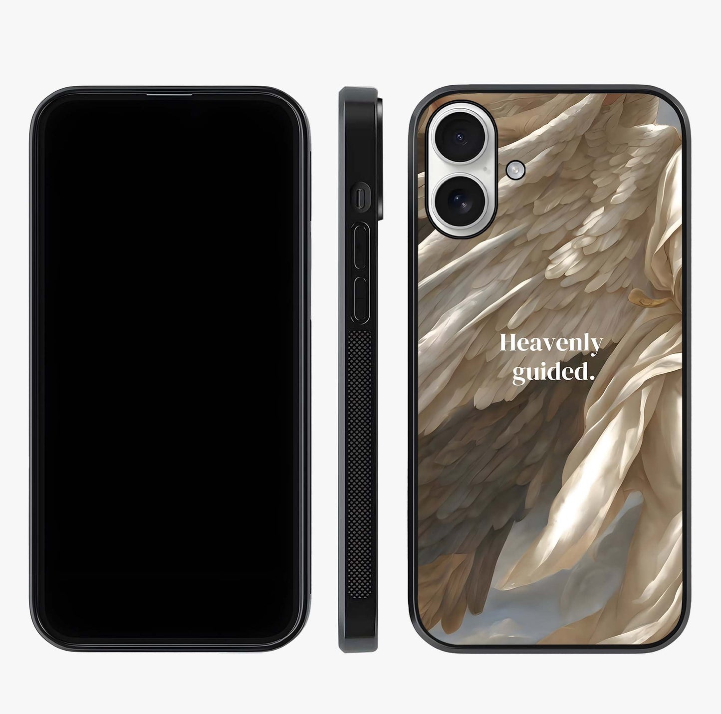 Divine Eternal Love Glass Case displayed upright for full design visibility and premium finish.