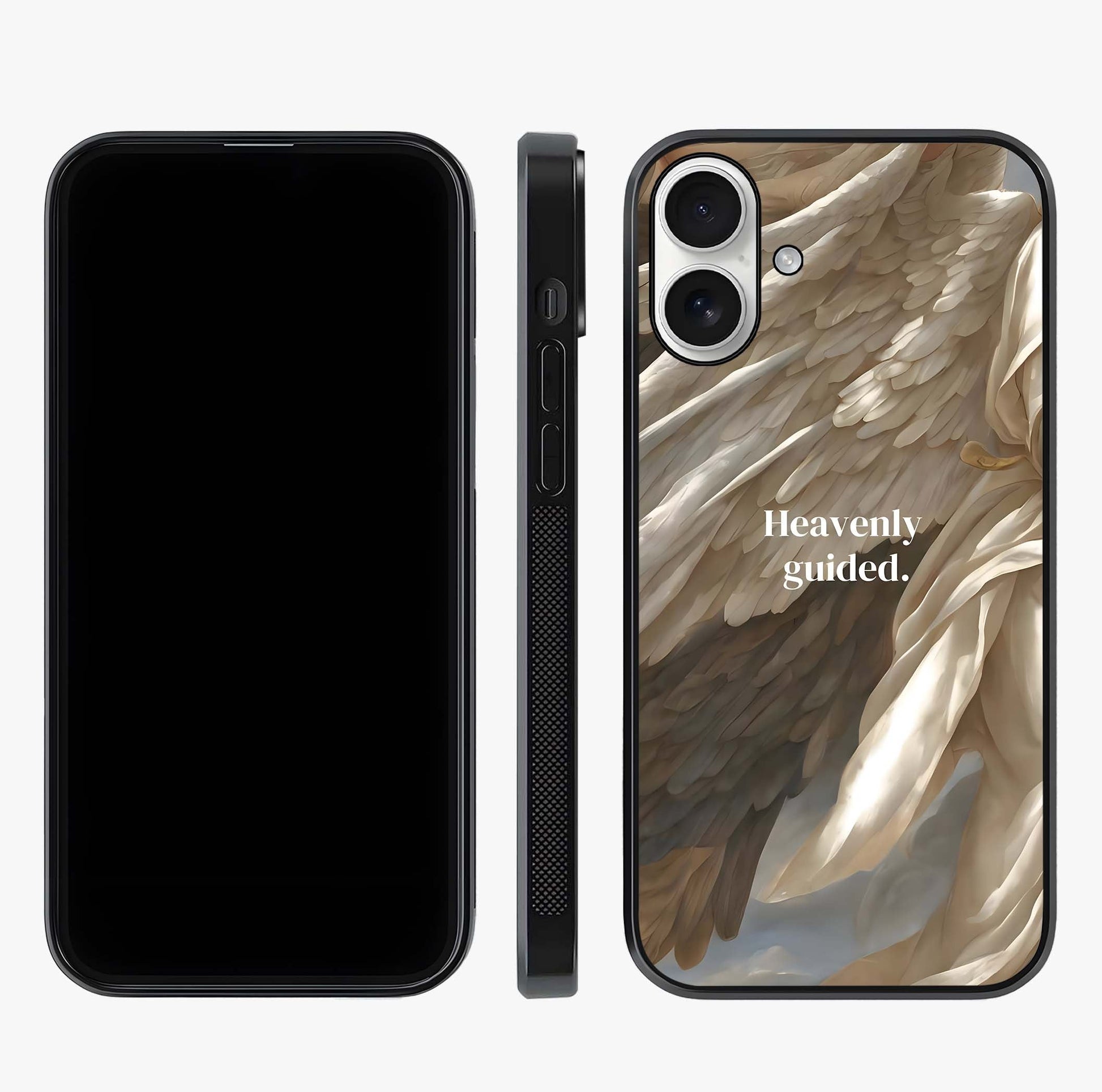 Divine Eternal Love Glass Case displayed upright for full design visibility and premium finish.