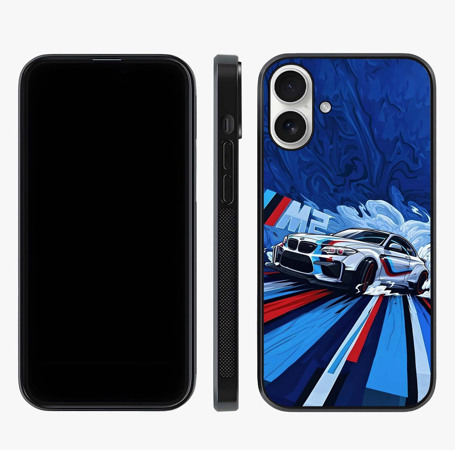 Drift Power Rush Glass Case displayed upright for full design visibility and premium finish.