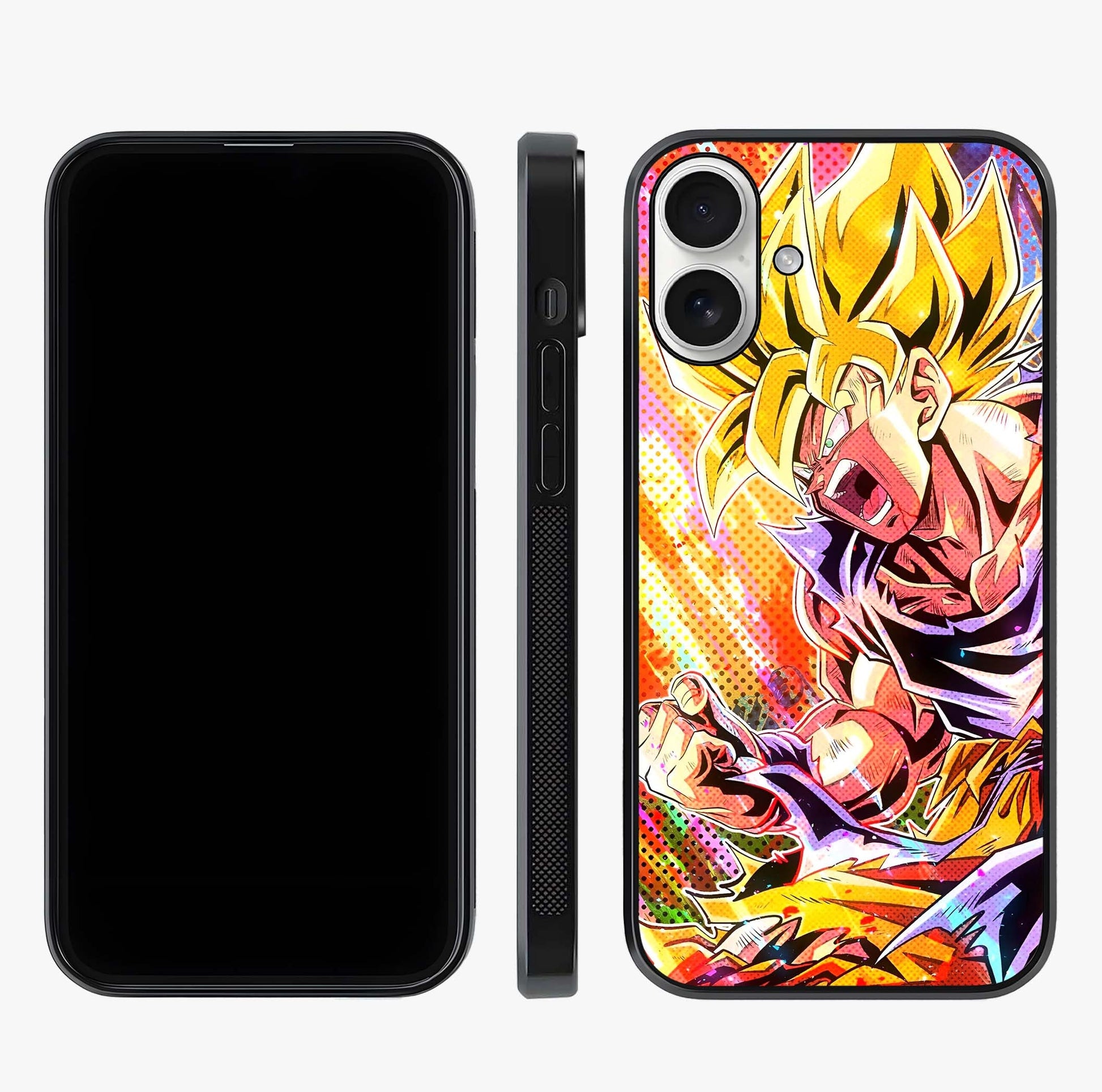 Firing Goku Glass Case displayed upright for full design visibility and premium finish.