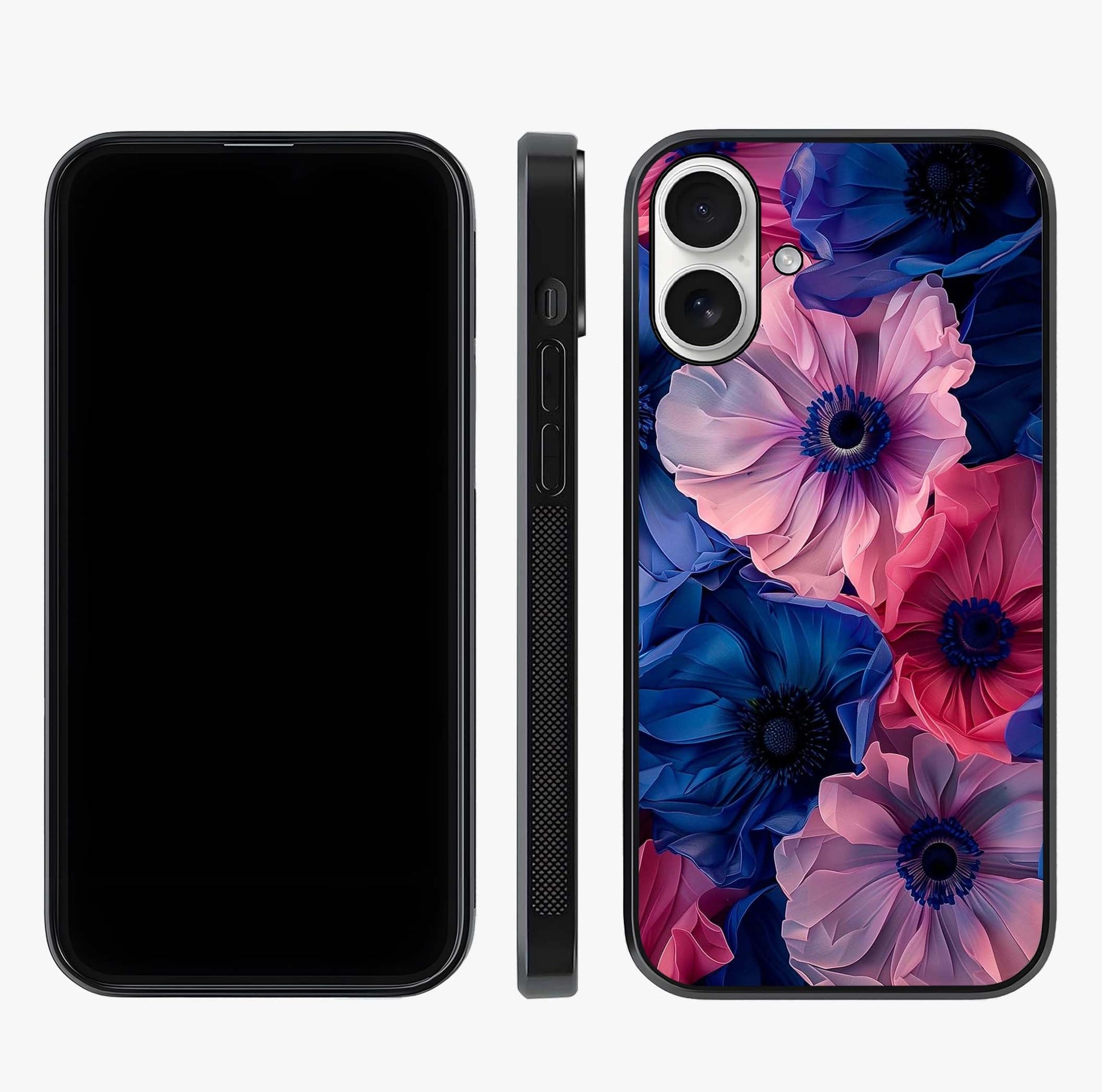 Flower Paper Art Pattern Glass Case displayed upright for full design visibility and premium finish.