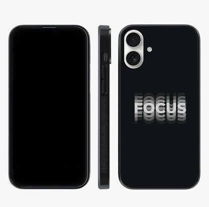 Focused Blade Discipline Glass Case displayed upright for full design visibility and premium finish.