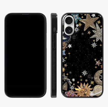 Galactic Jewel Stars Glass Case displayed upright for full design visibility and premium finish.