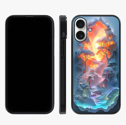 Glow Forest Portal Glass Case displayed upright for full design visibility and premium finish.