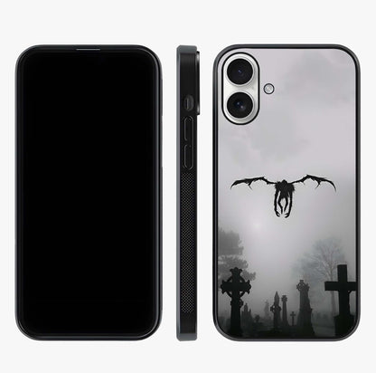 Graveyard Shadow Descent Glass Case displayed upright for full design visibility and premium finish.