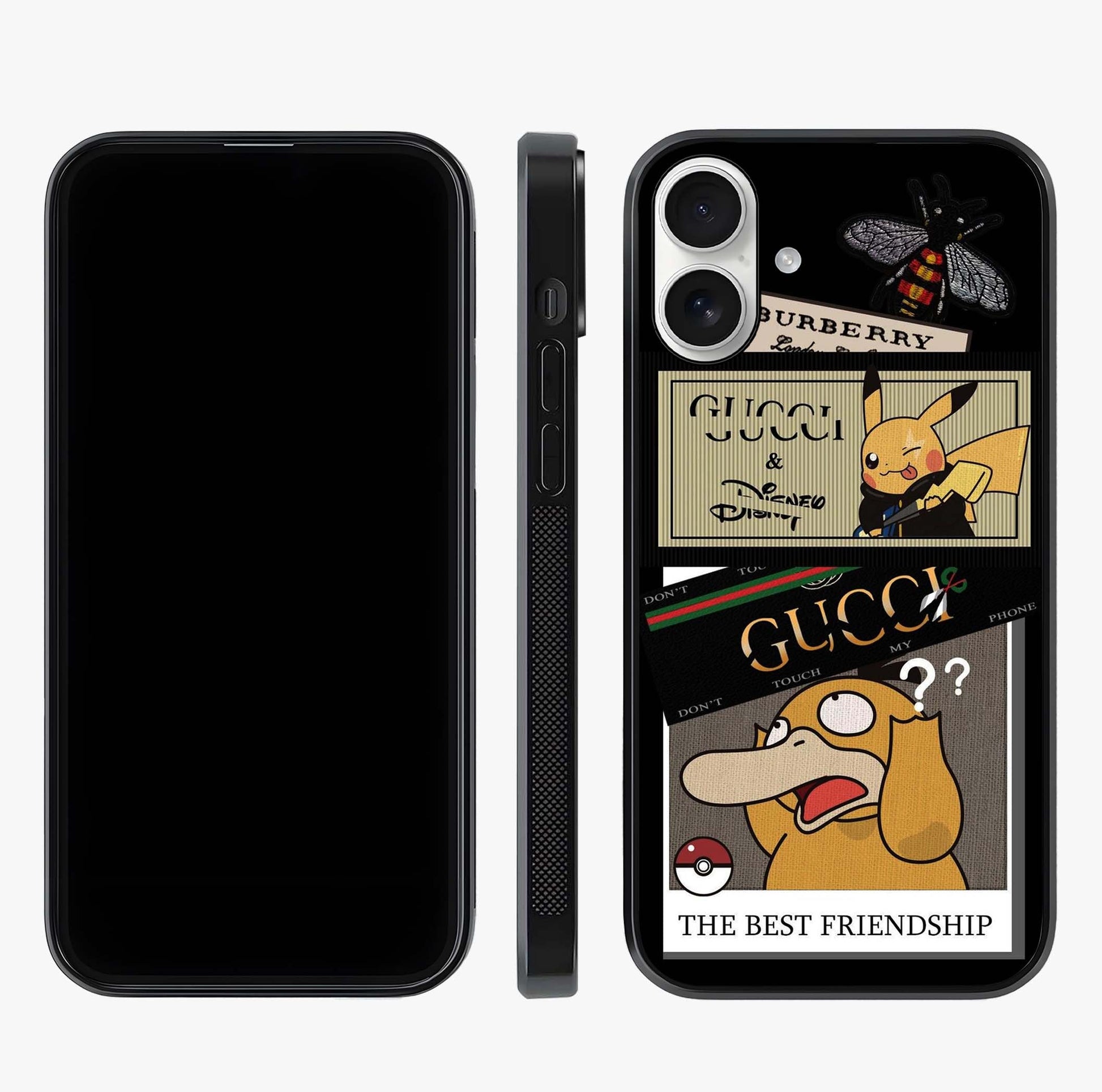 Gucci Play Mashup Glass Case displayed upright for full design visibility and premium finish.