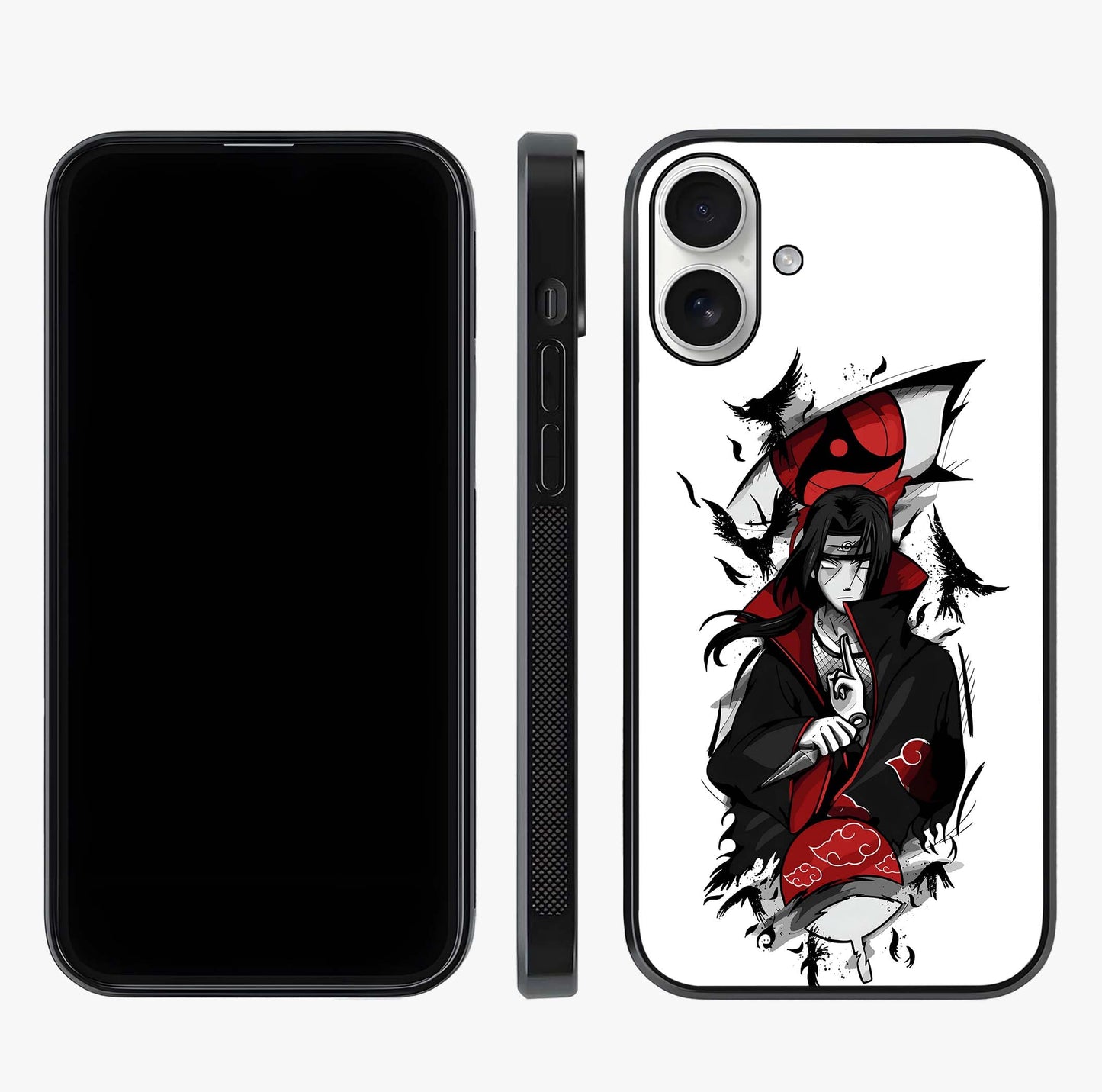 Itachi Limited Edition Naruto Anime Glass Case displayed upright for full design visibility and premium finish.