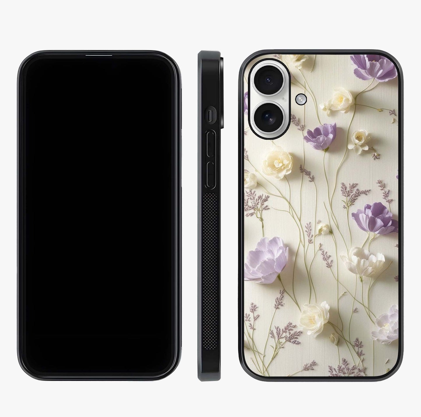 Lilac Breeze Harmony Glass Case displayed upright for full design visibility and premium finish.
