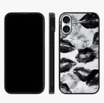Midnight Kiss Marks Glass Case displayed upright for full design visibility and premium finish.