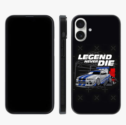 Midnight Racing Legacy Glass Case displayed upright for full design visibility and premium finish.