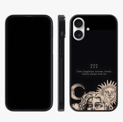 Mystic Victory Aura Glass Case displayed upright for full design visibility and premium finish.
