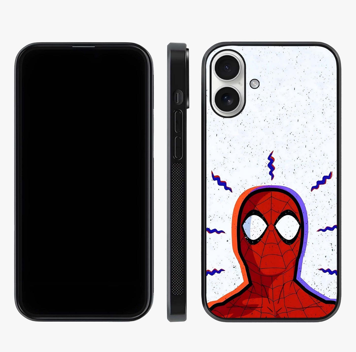 Omg Spiderman Glass Case displayed upright for full design visibility and premium finish.