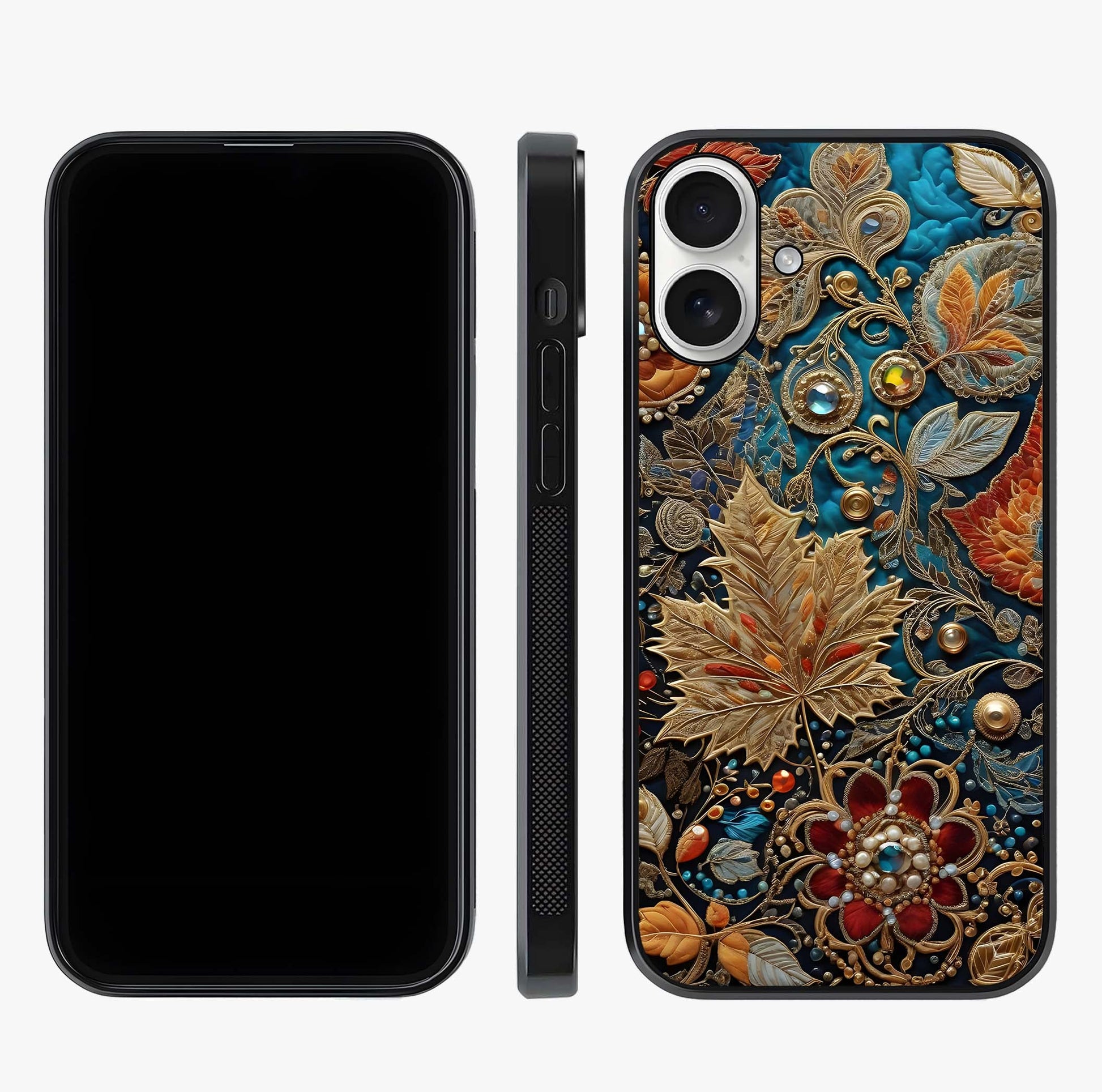 Royal Jewel Garden Glass Case displayed upright for full design visibility and premium finish.