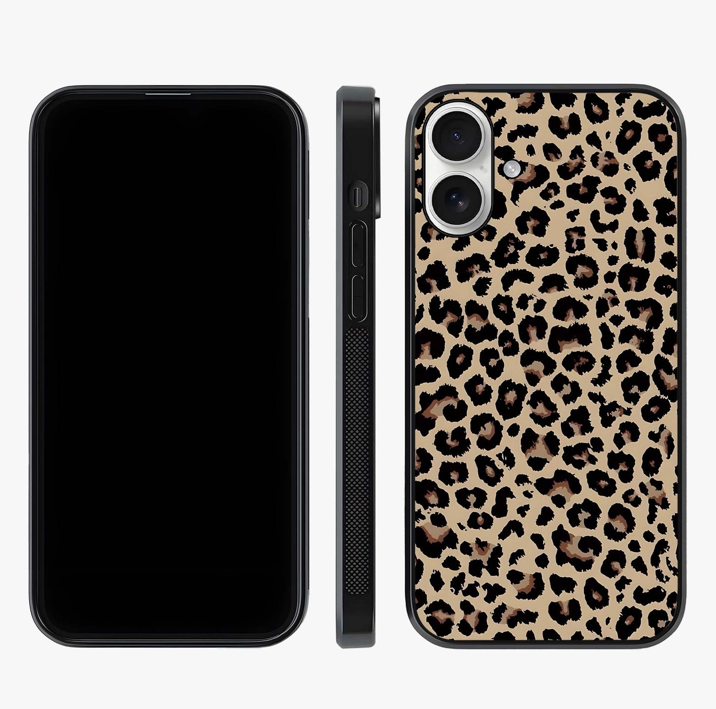 Savage Chic Pattern Glass Case displayed upright for full design visibility and premium finish.