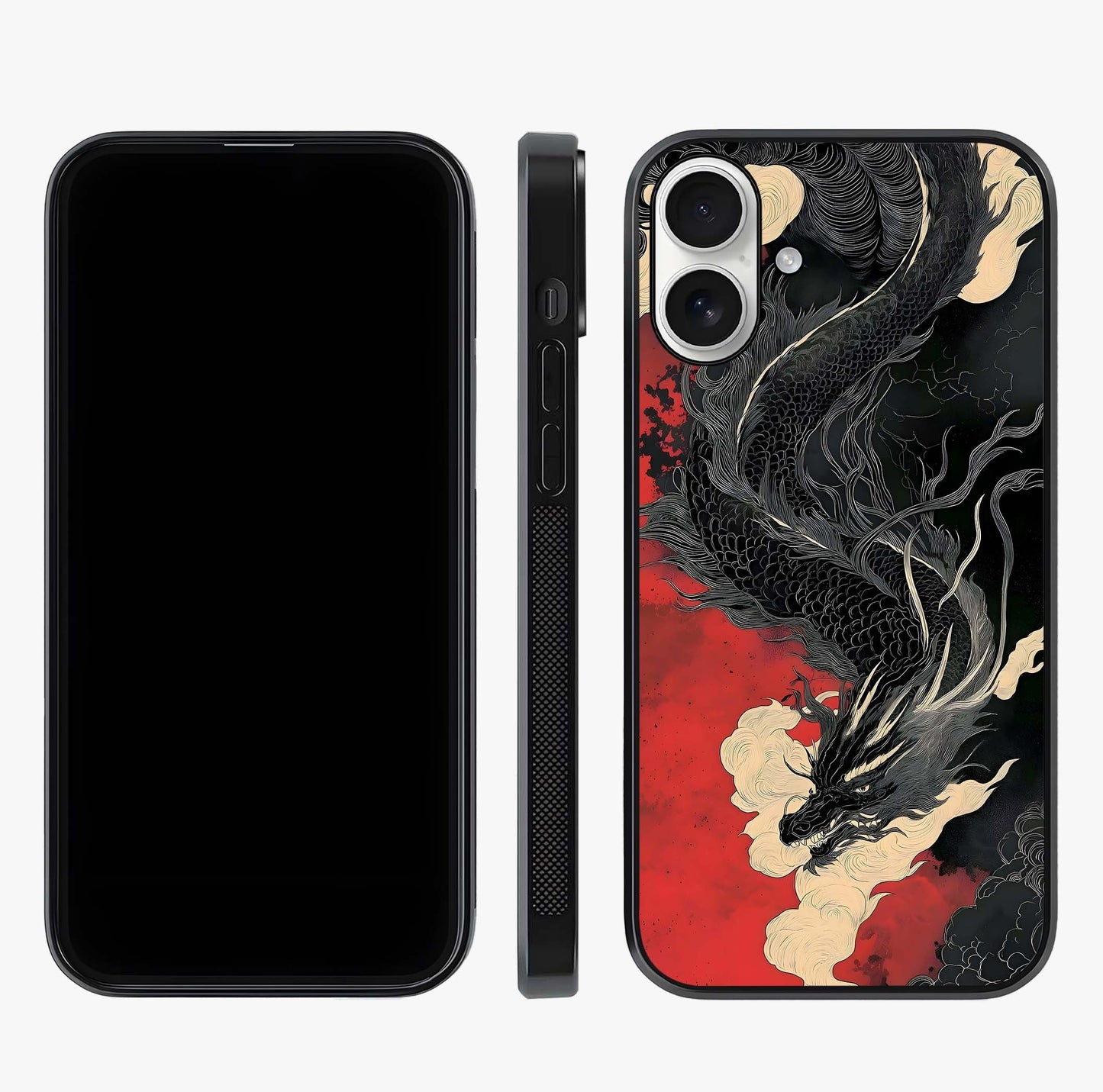 Shadow Dragon Fury Glass Case displayed upright for full design visibility and premium finish.