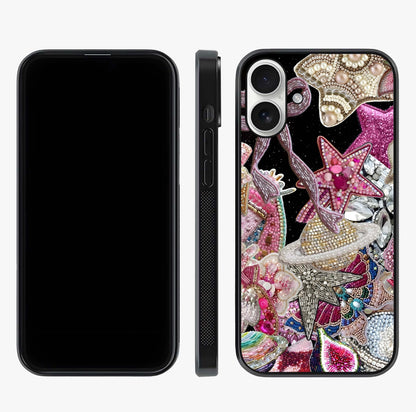 Starlit Jewel Dream Glass Case displayed upright for full design visibility and premium finish.