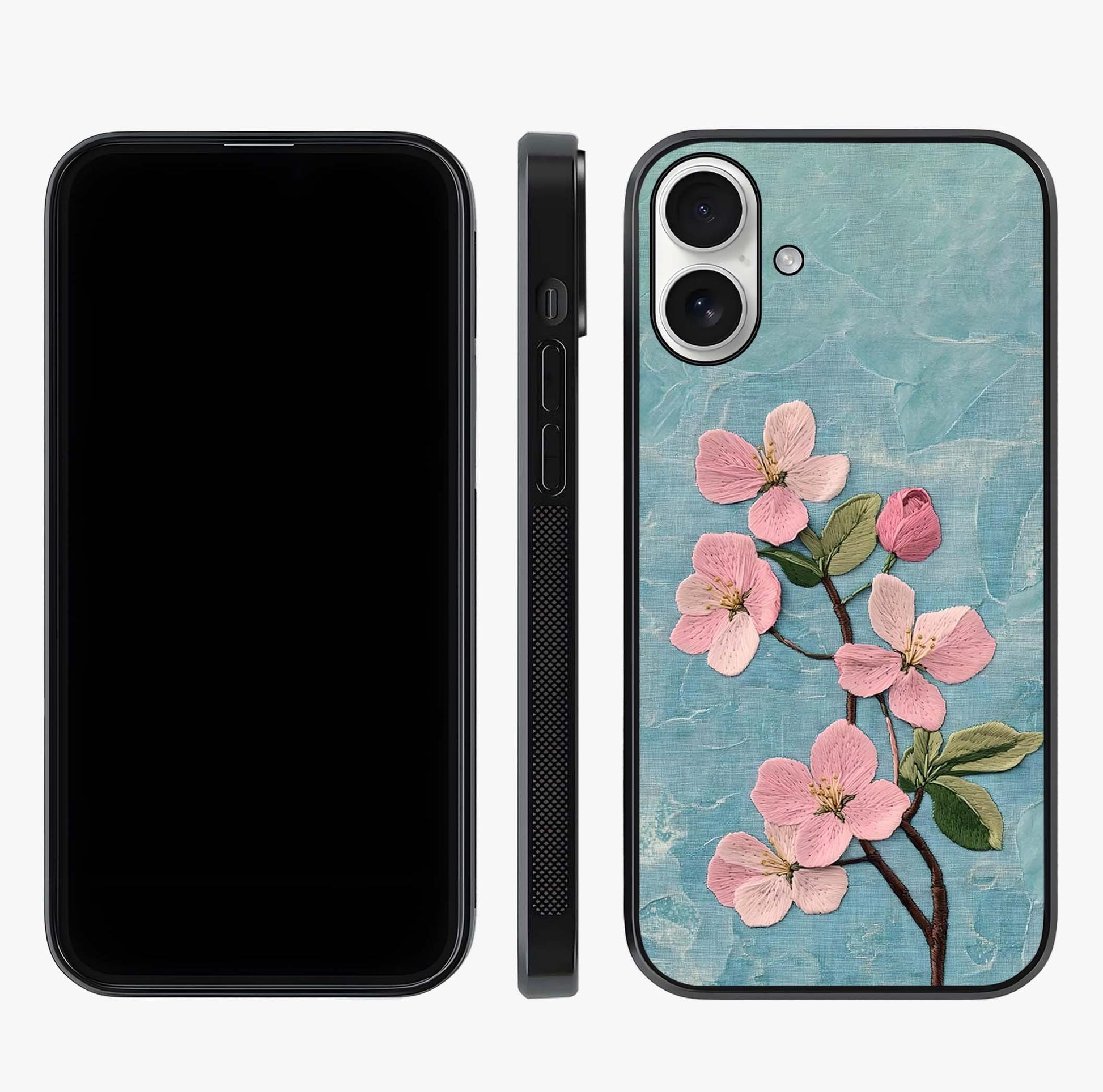 Threaded Blossom Breeze Glass Case displayed upright for full design visibility and premium finish.