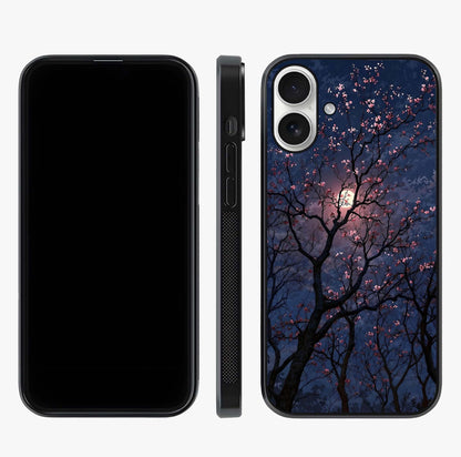 Twilight Sakura Serenade Glass Case displayed upright for full design visibility and premium finish.