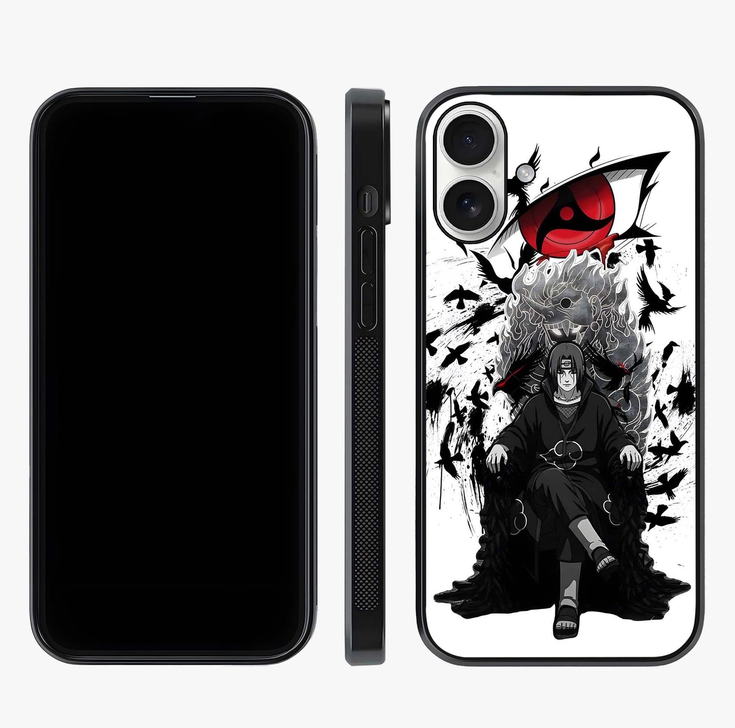 Uchiha Shadow Throne Glass Case displayed upright for full design visibility and premium finish.