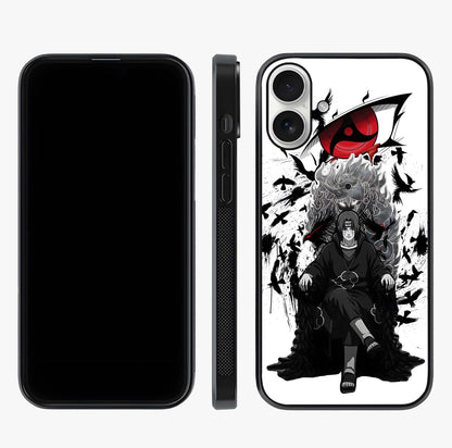 Uchiha Shadow Throne Glass Case displayed upright for full design visibility and premium finish.