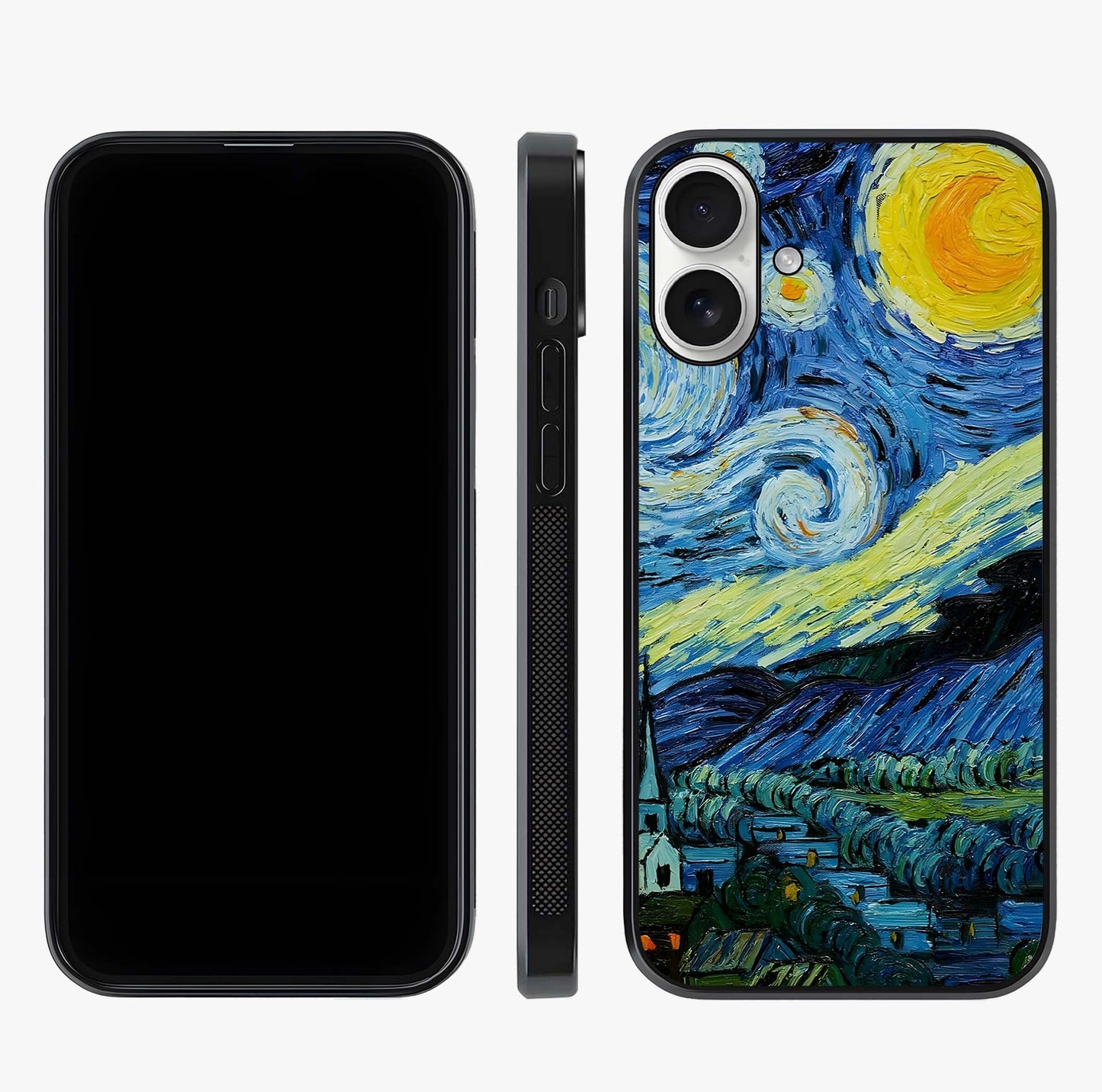 Van Gogh Art Glass Case displayed upright for full design visibility and premium finish.