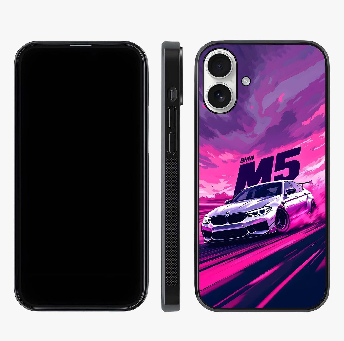 Velocity Drift Pulse Glass Case displayed upright for full design visibility and premium finish.